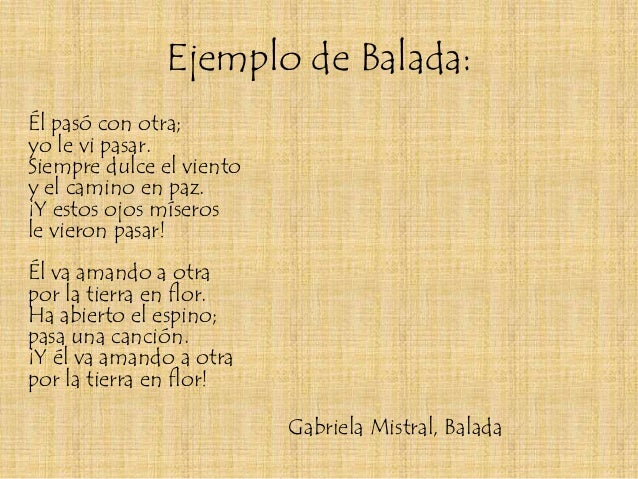 Figuras Literarias Poema Balada Gabriela Mistral